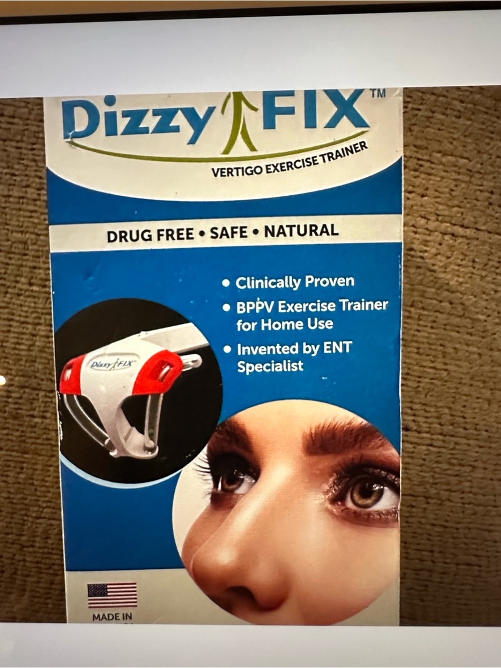 DizzyFIX Vertigo Exercise Trainer - White with Red Accents